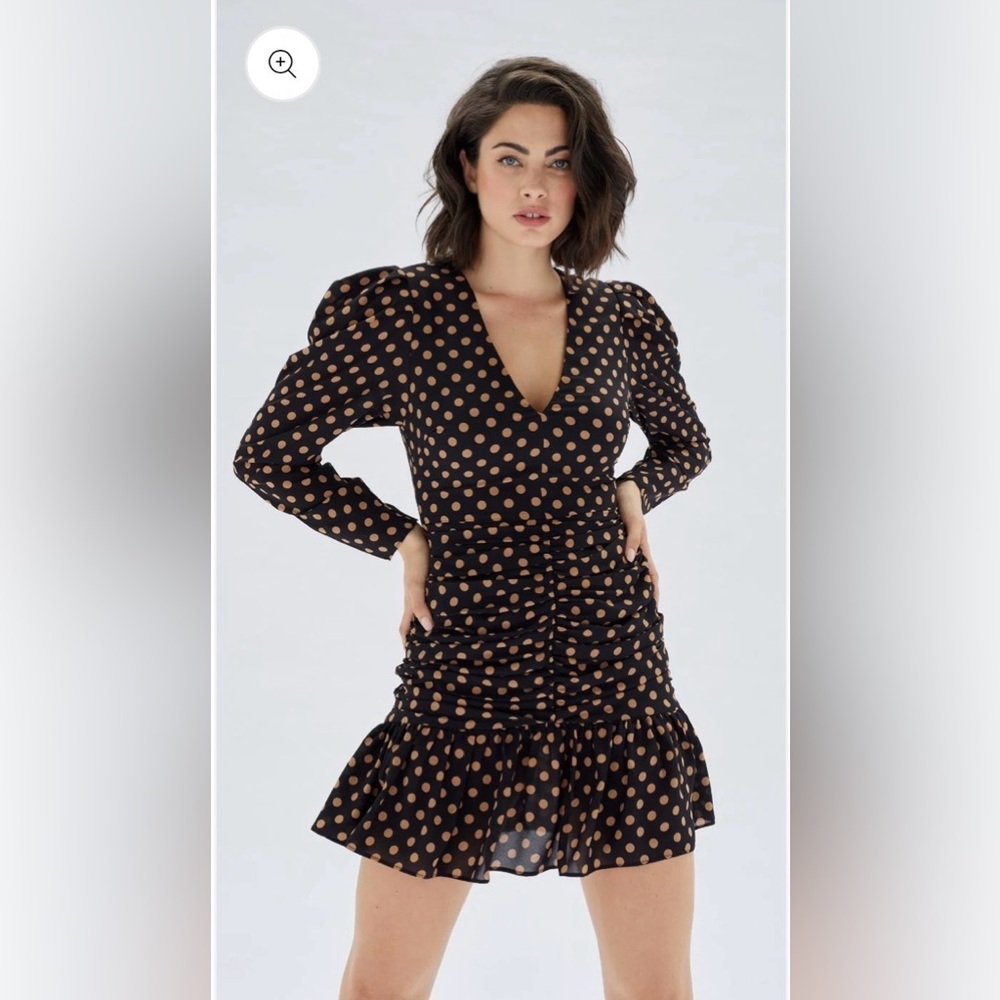NWT MINKPINK Aya Ruched Mini Dress (XL)